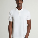 Polo in piqué di cotone elasticizzato CFWOPO2000MRUT5348 8270 WOOLRICH Artic white 