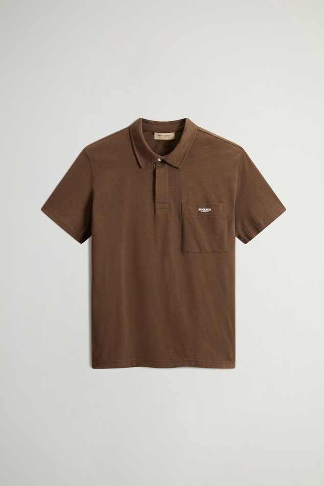Polo in puro cotone CFWOPO2004MRUT4061 10026 WOOLRICH Slate black 