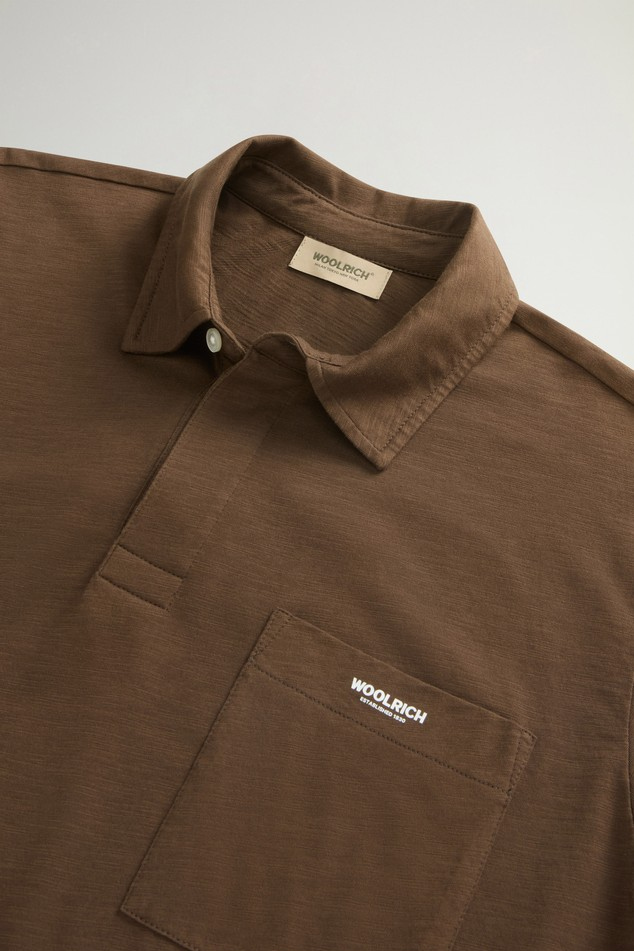 Polo in puro cotone CFWOPO2004MRUT4061 10026 WOOLRICH Slate black 
