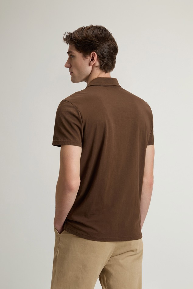 Polo in puro cotone CFWOPO2004MRUT4061 10026 WOOLRICH Slate black 
