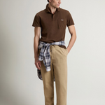 Polo in puro cotone CFWOPO2004MRUT4061 10026 WOOLRICH Slate black 