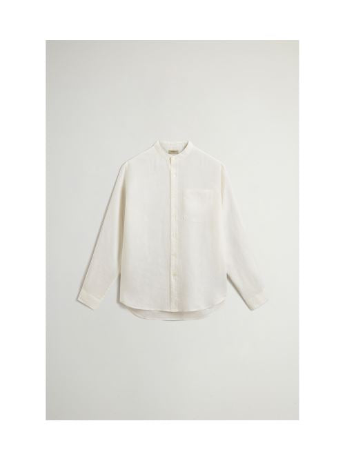 Camicia in lino CFWOSI2034MRUT5284 8270 WOOLRICH Arctic white 