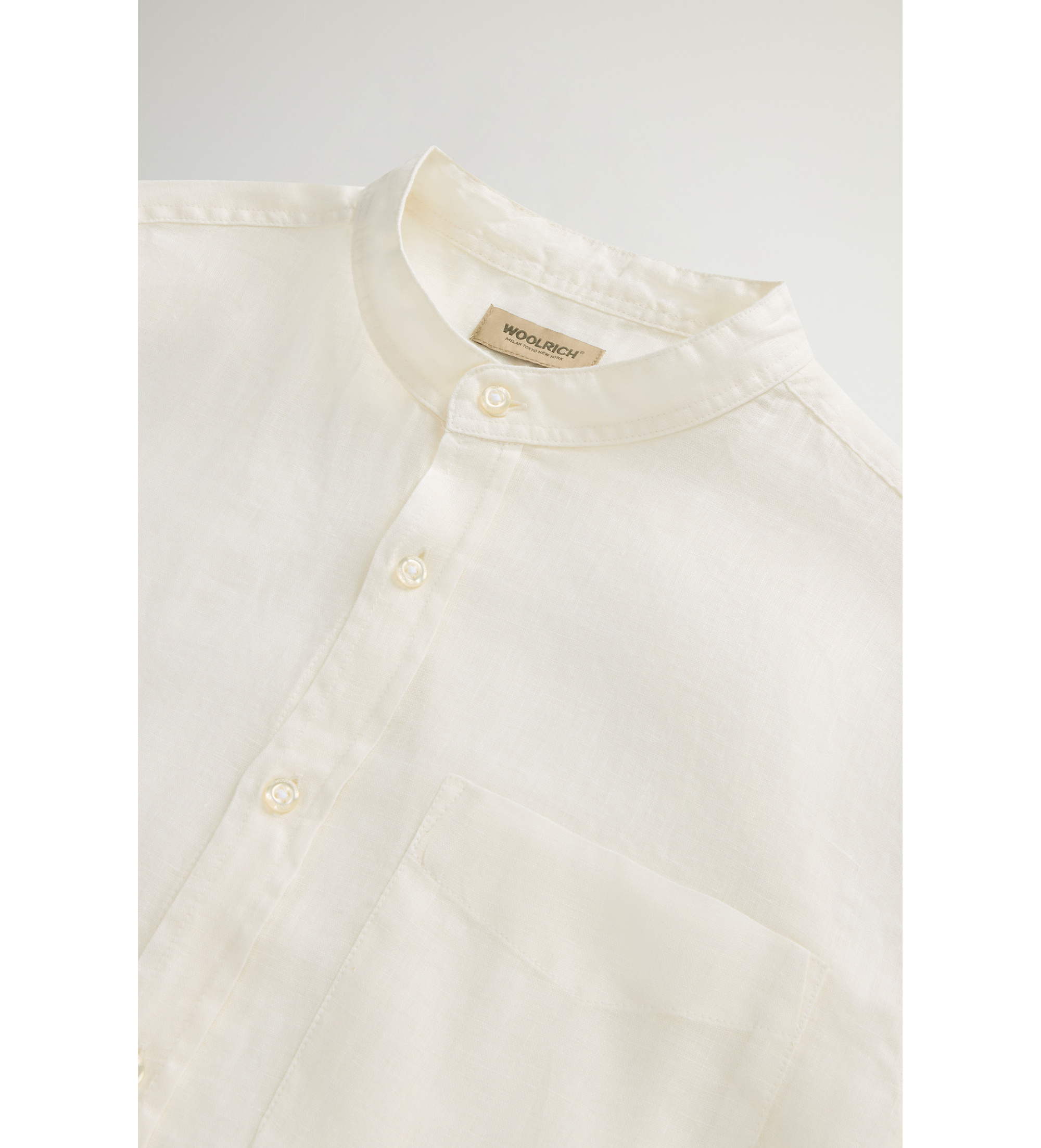Camicia in lino CFWOSI2034MRUT5284 8270 WOOLRICH Arctic white 