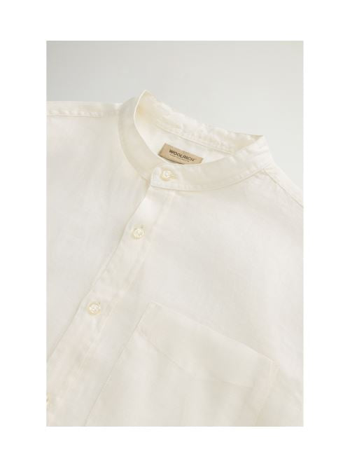 Camicia in lino CFWOSI2034MRUT5284 8270 WOOLRICH Arctic white 