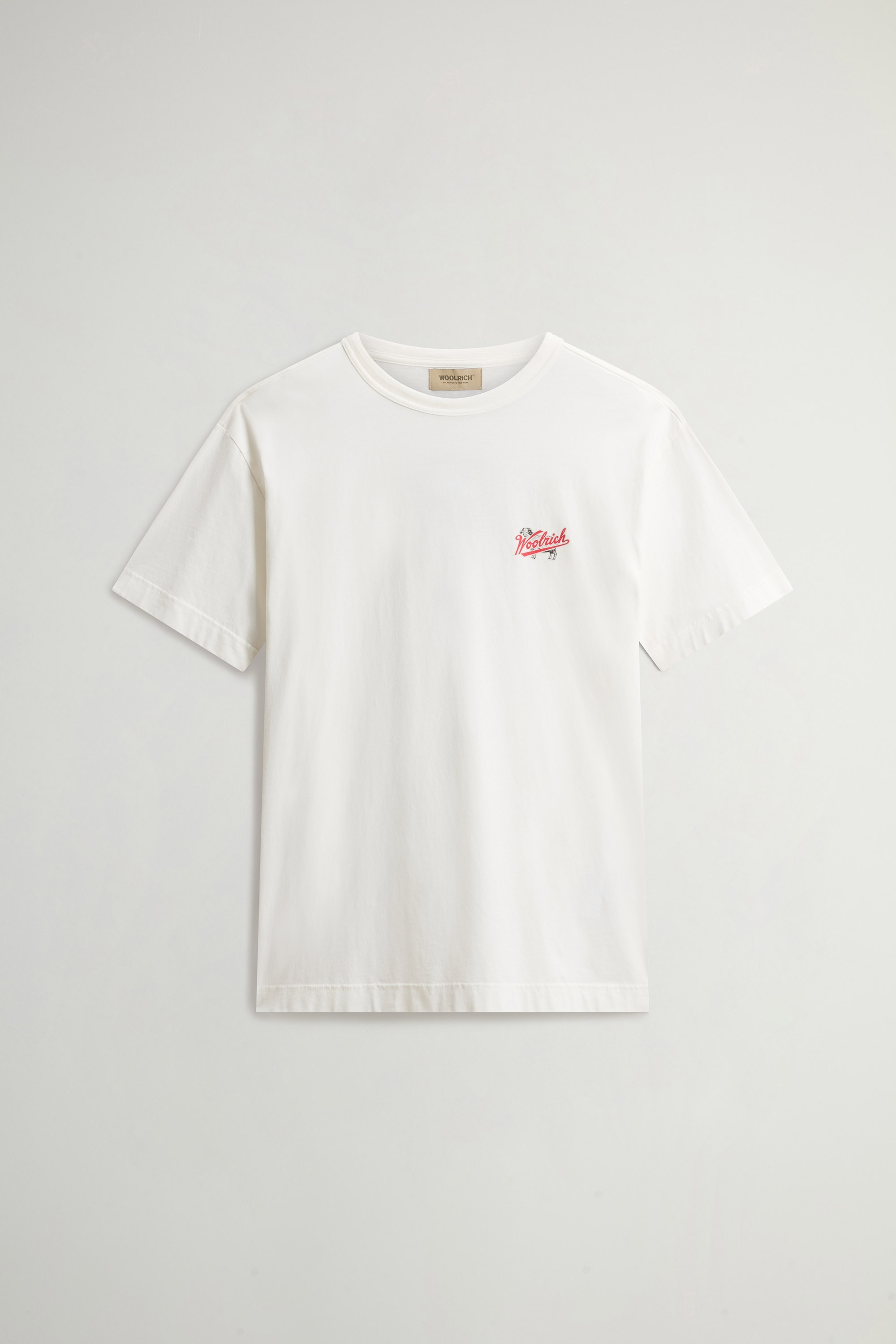 T-Shirt in cotone con logo CFWOTE2005MRUT5334 8270 WOOLRICH Arctic white 