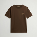 T-Shirt in puro cotone con logo CFWOTE2010MRUT5334 10026 WOOLRICH Slate black 