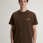 T-Shirt in puro cotone con logo CFWOTE2010MRUT5334 10026 WOOLRICH Slate black 