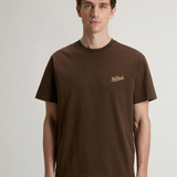 T-Shirt in puro cotone con logo CFWOTE2010MRUT5334 10026 WOOLRICH Slate black 