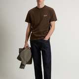 T-Shirt in puro cotone con logo CFWOTE2010MRUT5334 10026 WOOLRICH Slate black 