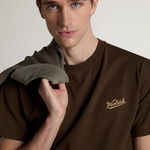 T-Shirt in puro cotone con logo CFWOTE2010MRUT5334 10026 WOOLRICH Slate black 