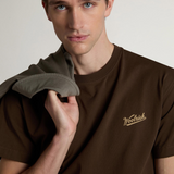 T-Shirt in puro cotone con logo CFWOTE2010MRUT5334 10026 WOOLRICH Slate black 