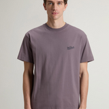 T-Shirt in puro cotone con logo CFWOTE2010MRUT5334 31193 WOOLRICH Shark 