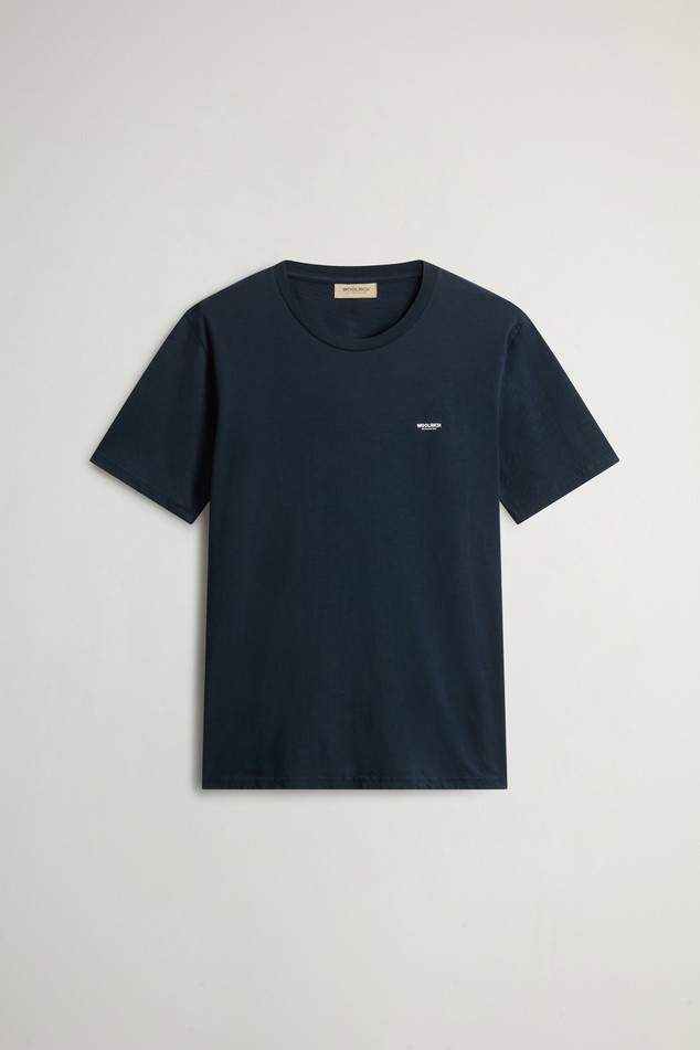 T-Shirt in puro cotone CFWOTE2013MRUT4061 3989 WOOLRICH Melton blue 