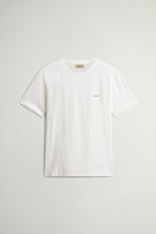 T-Shirt in puro cotone CFWOTE2013MRUT4061 8270 WOOLRICH Arctic white 