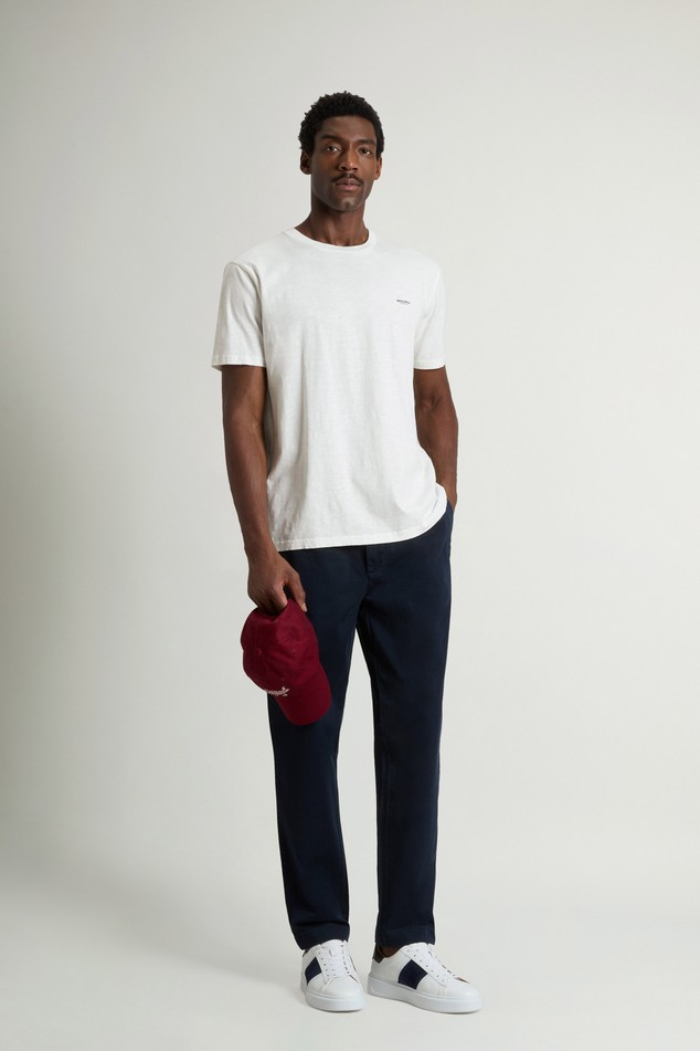T-Shirt in puro cotone CFWOTE2013MRUT4061 8270 WOOLRICH Arctic white 