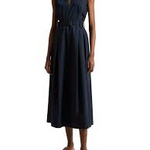 Abito lungo smanicato CFWWDR0184FRUT3944 3989 WOOLRICH Melton blue 