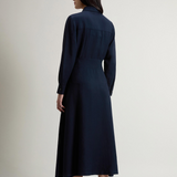 Vestito chemisier in misto lino con cintura CFWWDR2019FRUT3043 3989 WOOLRICH Melton blue 