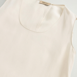 Vestito smanicato in misto lino con cintura CFWWDR2020FRUT3043 8743 WOOLRICH Milky cream 
