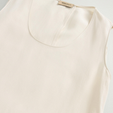 Vestito smanicato in misto lino con cintura CFWWDR2020FRUT3043 8743 WOOLRICH Milky cream 