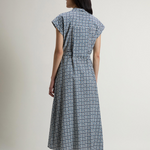 Abito chemisier in misto cotone con cintura CFWWDR2021FRUT5402 31219 WOOLRICH Blue tile bloom 