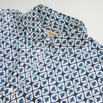 Abito chemisier in misto cotone con cintura CFWWDR2021FRUT5402 31219 WOOLRICH Blue tile bloom 