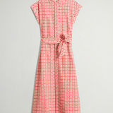 Abito chemisier in misto cotone con cintura CFWWDR2021FRUT5402 5549 WOOLRICH Paprika tile bloom 