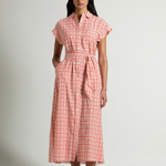 Abito chemisier in misto cotone con cintura CFWWDR2021FRUT5402 5549 WOOLRICH Paprika tile bloom 