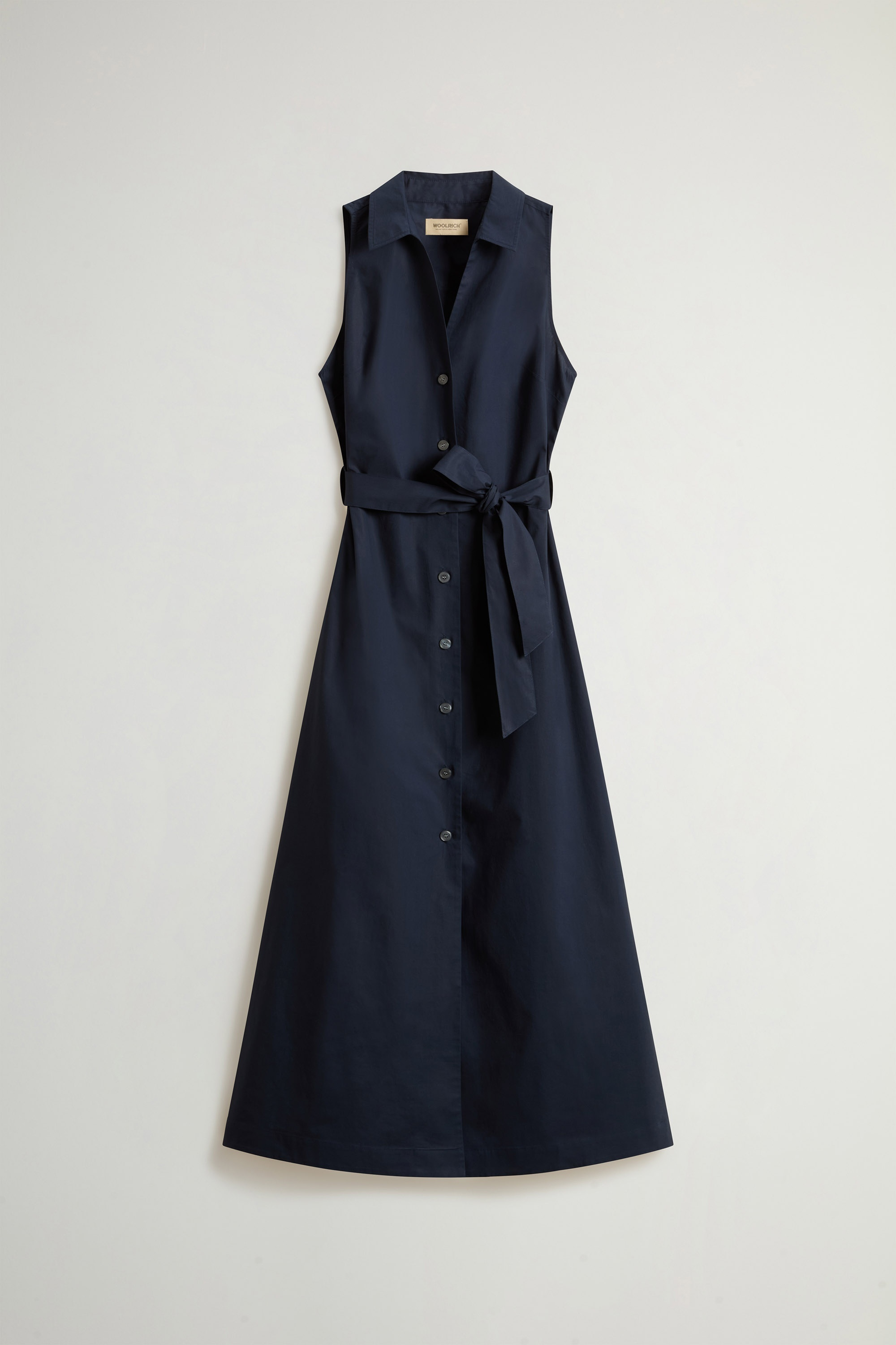 Vestito chemisier in popeline di puro cotone con cintura CFWWDR2022FRUT3944 3989 WOOLRICH Melton blue 