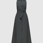 Vestito chemisier in popeline di puro cotone con cintura CFWWDR2022FRUT3944 6668 WOOLRICH Forest veil 
