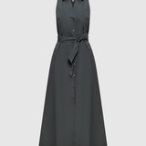 Vestito chemisier in popeline di puro cotone con cintura CFWWDR2022FRUT3944 6668 WOOLRICH Forest veil 