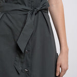 Vestito chemisier in popeline di puro cotone con cintura CFWWDR2022FRUT3944 6668 WOOLRICH Forest veil 
