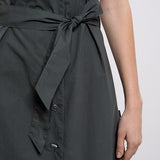 Vestito chemisier in popeline di puro cotone con cintura CFWWDR2022FRUT3944 6668 WOOLRICH Forest veil 