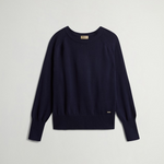Maglia girocollo in misto cotone CFWWKN2037FRUF5037 3989 WOOLRICH Blue 