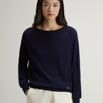 Maglia girocollo in misto cotone CFWWKN2037FRUF5037 3989 WOOLRICH Blue 