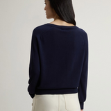 Maglia girocollo in misto cotone CFWWKN2037FRUF5037 3989 WOOLRICH Blue 