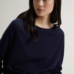 Maglia girocollo in misto cotone CFWWKN2037FRUF5037 3989 WOOLRICH Blue 