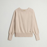 Maglia girocollo in misto cotone CFWWKN2037FRUF5037 8640 WOOLRICH Beige 