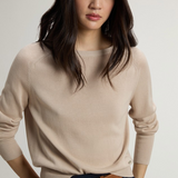 Maglia girocollo in misto cotone CFWWKN2037FRUF5037 8640 WOOLRICH Beige 