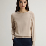 Maglia girocollo in misto cotone CFWWKN2037FRUF5037 8640 WOOLRICH Beige 