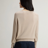 Maglia girocollo in misto cotone CFWWKN2037FRUF5037 8640 WOOLRICH Beige 