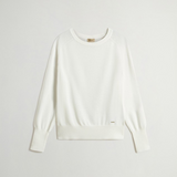 Maglia girocollo in misto cotone CFWWKN2037FRUF5037 8743 WOOLRICH Milky cream 