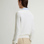 Maglia girocollo in misto cotone CFWWKN2037FRUF5037 8743 WOOLRICH Milky cream 