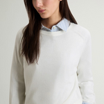 Maglia girocollo in misto cotone CFWWKN2037FRUF5037 8743 WOOLRICH Milky cream 
