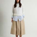Maglia girocollo in misto cotone CFWWKN2037FRUF5037 8743 WOOLRICH Milky cream 