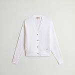 Cardigan in puro cotone CFWWKN2039FRUF5088 8270 WOOLRICH Arctic white 