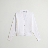 Cardigan in puro cotone CFWWKN2039FRUF5088 8270 WOOLRICH Arctic white 