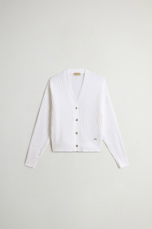 Cardigan in puro cotone CFWWKN2039FRUF5088 8270 WOOLRICH Arctic white 