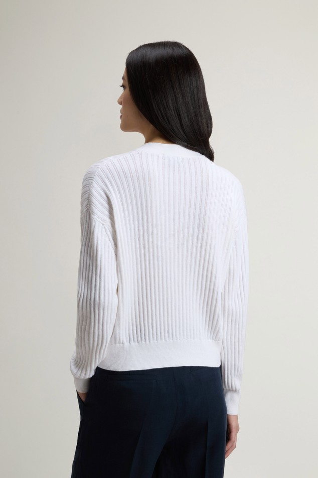 Cardigan in puro cotone CFWWKN2039FRUF5088 8270 WOOLRICH Arctic white 