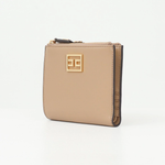 Portafoglio con zip e placca logo<BR/> PF01A51E2 032 ELISABETTA FRANCHI Camel 