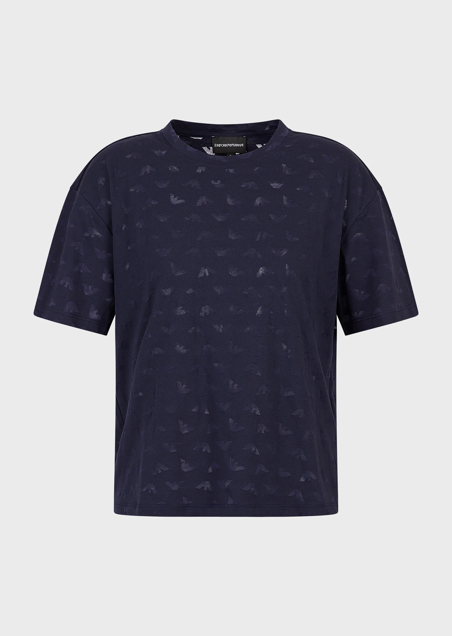 T-shirt in jersey devoré eagle all over 3R2T7F 2JWBZ 0918 EMPORIO ARMANI Blue 
